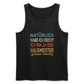 Hausmeister Hauswart Haustechniker - Männer Premium Bio Tank Top - Schwarz - Vorne - Michal (187cm)