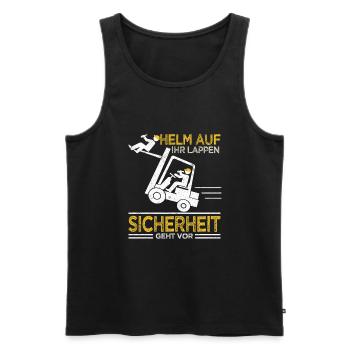 Staplerfahrer Lagerist Gabelstaplerfahrer - Männer Premium Bio Tank Top - Schwarz - Vorne - Michal (187cm)