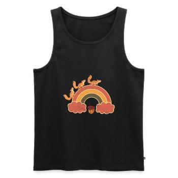 Best Squirrel Dad Ever Squirrel Daddy - Männer Premium Bio Tank Top - Schwarz - Vorne - Michal (187cm)