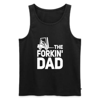Funny forklift operator - Men's Premium Organic Tank Top - black - Front - AI Model Male 178 light (178cm)