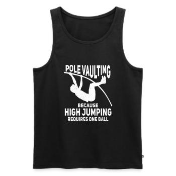 Saut à la perche - Débardeur bio Premium Homme - noir - Devant - Michal (187cm)