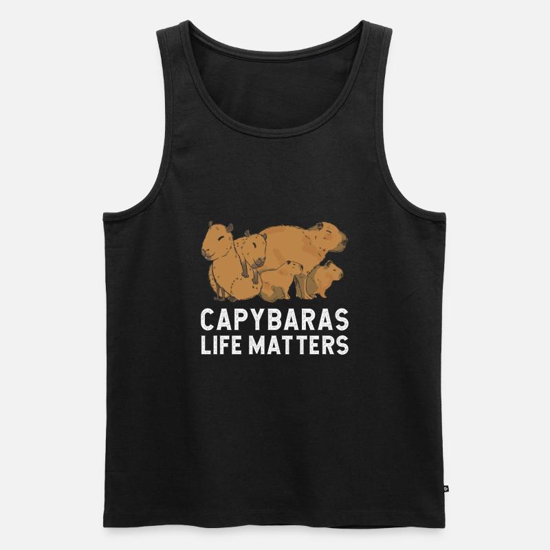 Capybara Caipibara - Männer Premium Bio Tank Top - Schwarz