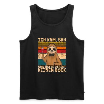 Kellner Bedienung - Männer Premium Bio Tank Top - Schwarz - Vorne - AI Model Male 178 light (178cm)