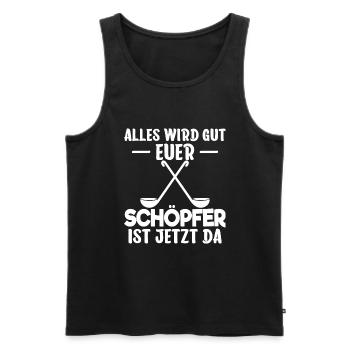 Gastronom Chefkoch Koch Spruch Köchin - Männer Premium Bio Tank Top - Schwarz - Vorne - Michal (187cm)