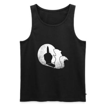 Squirrel Shadow - Männer Premium Bio Tank Top - Schwarz - Vorne - AI Model Male 178 light (178cm)