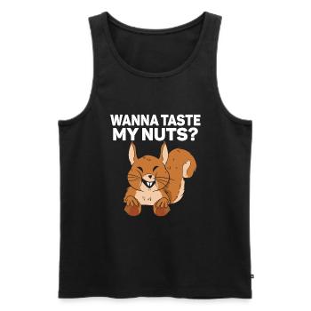 Squirrel Shadow - Männer Premium Bio Tank Top - Schwarz - Vorne - AI Model Male 178 light (178cm)