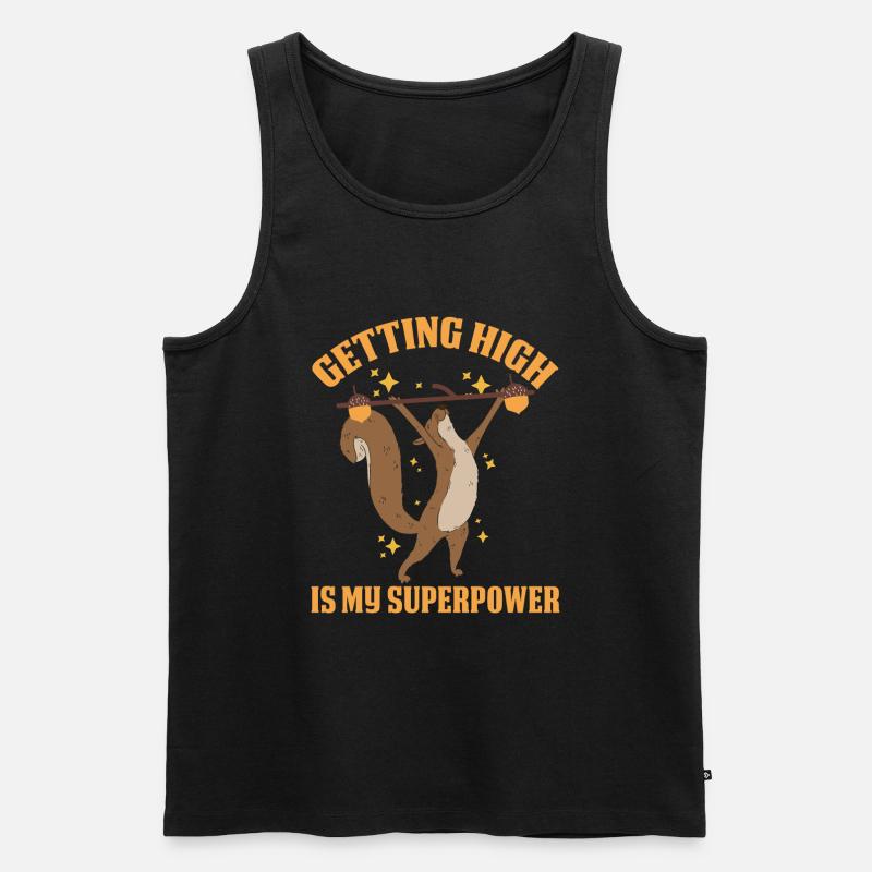 Squirrel - Männer Premium Bio Tank Top - Schwarz