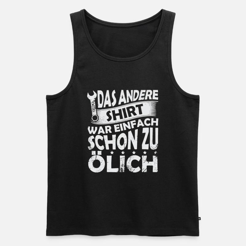 KFZ Mechaniker Sprüche Mechatroniker Schrauber - Männer Premium Bio Tank Top - Schwarz
