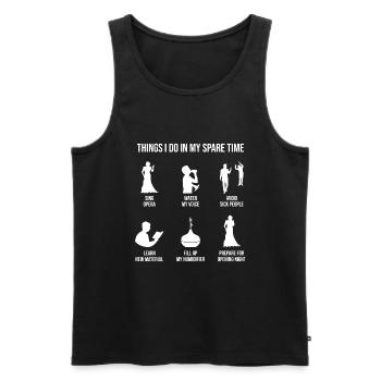 Drôle de chanteur d’opéra - Débardeur bio Premium Homme - noir - Devant - Michal (187cm)