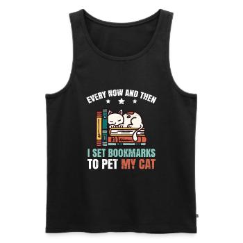 Lehrer Für Bibliothekar - Männer Premium Bio Tank Top - Schwarz - Vorne - Michal (187cm)