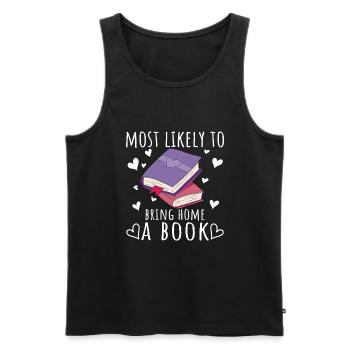 Lehrer Für Bibliothekar - Männer Premium Bio Tank Top - Schwarz - Vorne - Michal (187cm)