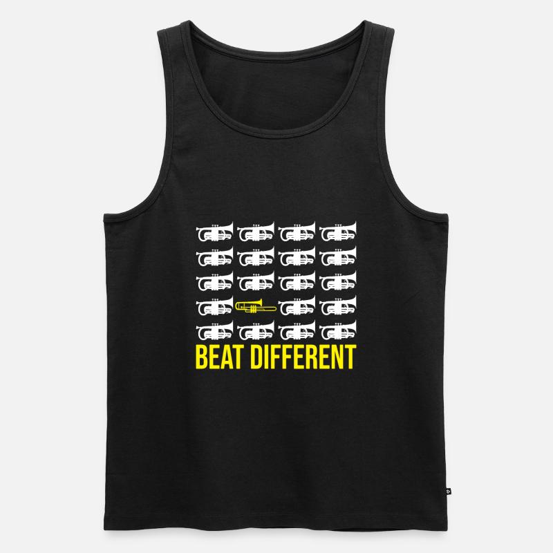 Posaune - Männer Premium Bio Tank Top - Schwarz