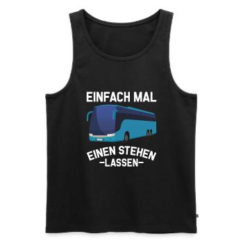 Beste Busfahrer Reisebus Bus fahren - Männer Premium Bio Tank Top - Schwarz - Vorne - Michal (187cm)
