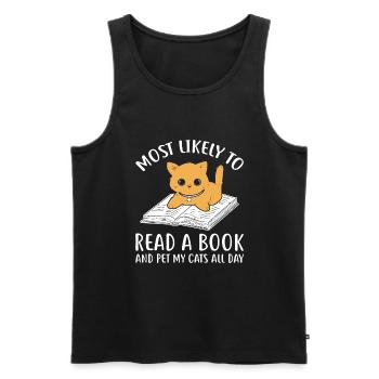 Lehrer Für Bibliothekar - Männer Premium Bio Tank Top - Schwarz - Vorne - Michal (187cm)