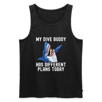 Scuba Diving Shark Scuba Diving - Men's Premium Organic Tank Top - black - Front - AI Model Male 178 light (178cm)