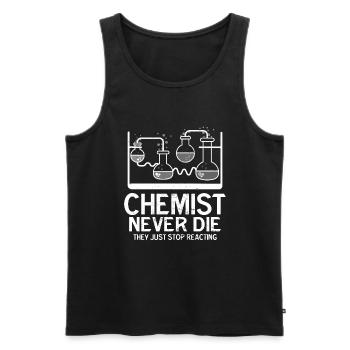 Funny chemist for chemistry -nerd - Men's Premium Organic Tank Top - black - Front - Michal (187cm)