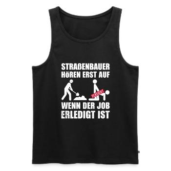 Straßenbau Straßenbaumeister Tiefbauer - Männer Premium Bio Tank Top - Schwarz - Vorne - Michal (187cm)