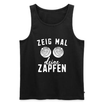 Angeln Angler Sprüche - Männer Premium Bio Tank Top - Schwarz - Vorne - Michal (187cm)