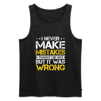 Funny wheelchair driver disabled people - Männer Premium Bio Tank Top - Schwarz - Vorne - Michal (187cm)