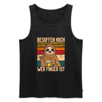Biertrinker Geh mal Bier holen Löten - Männer Premium Bio Tank Top - Schwarz - Vorne - AI Model Male 178 light (178cm)