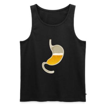 Buveurs de bière Estomac de bière Amateurs de bière - Débardeur bio Premium Homme - noir - Devant - AI Model Male 178 light (178cm)