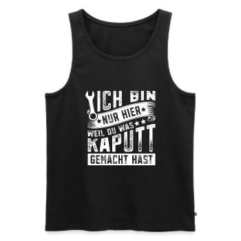Hausmeister Hauswart Haustechniker - Männer Premium Bio Tank Top - Schwarz - Vorne - Michal (187cm)