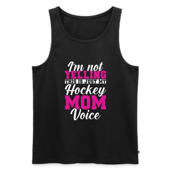 Maman de hockey sur glace - Débardeur bio Premium Homme - noir - Devant - Michal (187cm)