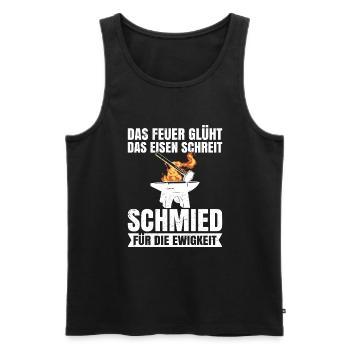 Schmied - Männer Premium Bio Tank Top - Schwarz - Vorne - Michal (187cm)