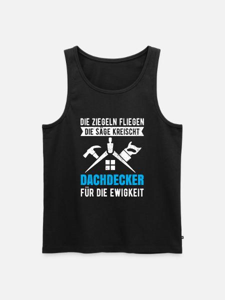 Dachdecker geschenk dachdeckermeister - Männer Premium Bio Tank Top - Schwarz