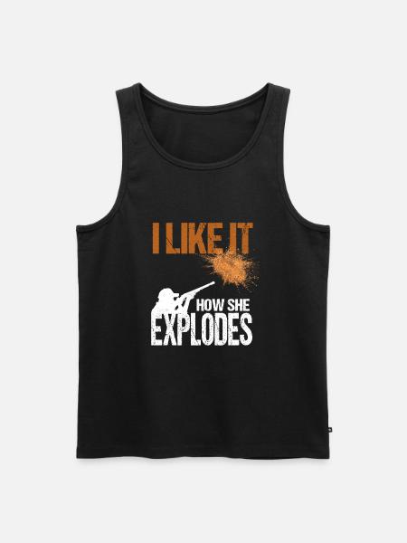 Clay pigeon shooting - Men's Premium Organic Tank Top - black
