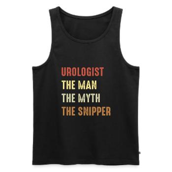 Vasectomy urologist - Men's Premium Organic Tank Top - black - Front - AI Model Male 178 light (178cm)