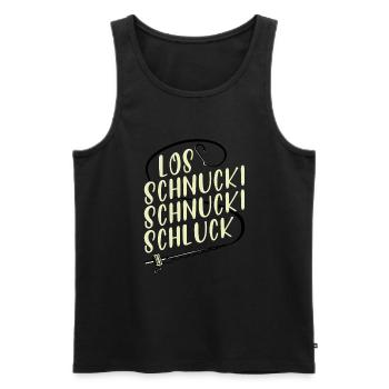 Biersexueller Angler lustig Angeln Sprüche - Männer Premium Bio Tank Top - Schwarz - Vorne - Michal (187cm)