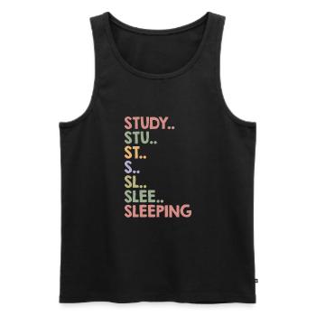 Lustige College-Studentenstudie - Männer Premium Bio Tank Top - Schwarz - Vorne - AI Model Male 178 light (178cm)