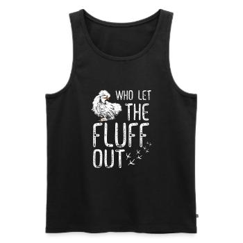 Silkie chicken - Men's Premium Organic Tank Top - black - Front - AI Model Male 178 light (178cm)