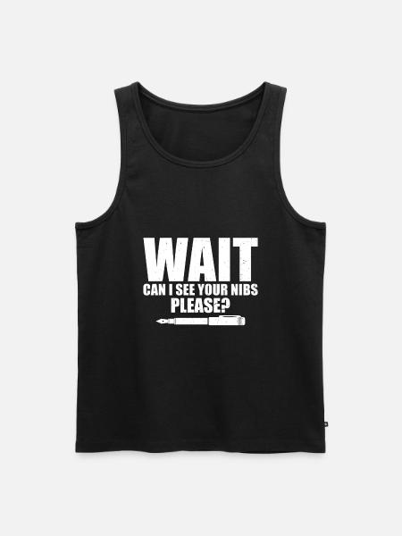 Fountain pen - Männer Premium Bio Tank Top - Schwarz