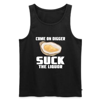 Lustige Austern Austernliebhaber Auster - Männer Premium Bio Tank Top - Schwarz - Vorne - AI Model Male 178 light (178cm)