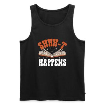 Library Assistant Library Assistant - Men's Premium Organic Tank Top - black - Front - AI Model Male 178 light (178cm)