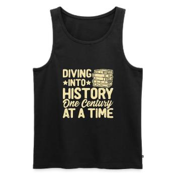 Historien - Débardeur bio Premium Homme - noir - Devant - Michal (187cm)