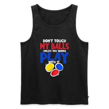 Juggle - Men's Premium Organic Tank Top - black - Front - AI Model Male 178 light (178cm)
