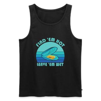 Lustige Austern Austernliebhaber Auster - Männer Premium Bio Tank Top - Schwarz - Vorne - AI Model Male 178 light (178cm)
