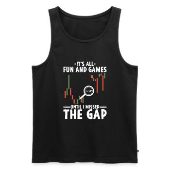 Trading Stocks Stock Market Trader Stock Chart - Men's Premium Organic Tank Top - black - Front - AI Model Male 178 light (178cm)