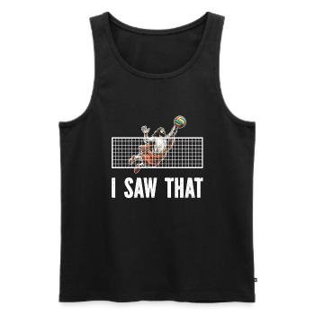 Funny volleyball player - Men's Premium Organic Tank Top - black - Front - AI Model Male 178 light (178cm)