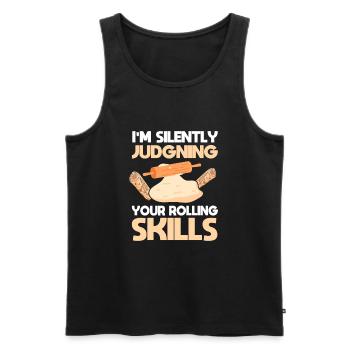 Lefse making lefsa - Männer Premium Bio Tank Top - Schwarz - Vorne - AI Model Male 178 light (178cm)