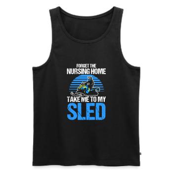 Snowmobiles - Men's Premium Organic Tank Top - black - Front - Michal (187cm)