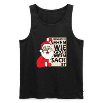 Weihnachtsshirt herren lustig - Männer Premium Bio Tank Top - Schwarz - Vorne - Michal (187cm)