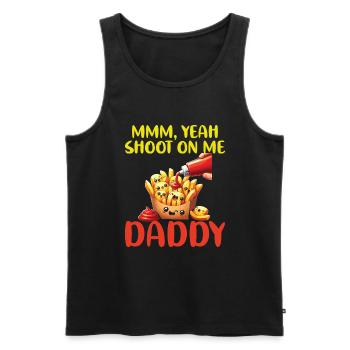 French Fries Junk food Ketchup - Männer Premium Bio Tank Top - Schwarz - Vorne - Michal (187cm)