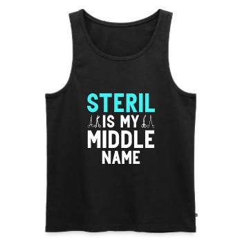 Sterile Processing Technician - Men's Premium Organic Tank Top - black - Front - AI Model Male 178 light (178cm)