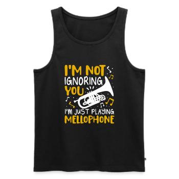 Mellophone Funny Mellophonist - Men's Premium Organic Tank Top - black - Front - Michal (187cm)