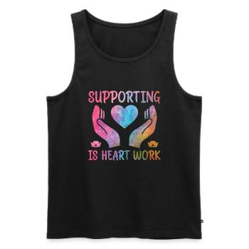 DSP Direct support Professional DSP Nurse - Männer Premium Bio Tank Top - Schwarz - Vorne - AI Model Male 178 light (178cm)