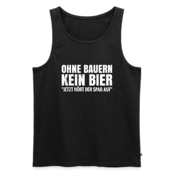Biertrinker Bier Ohne Bauern kein Bier - Männer Premium Bio Tank Top - Schwarz - Vorne - Michal (187cm)